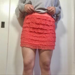 Wet Seal Orange Mini Skirt